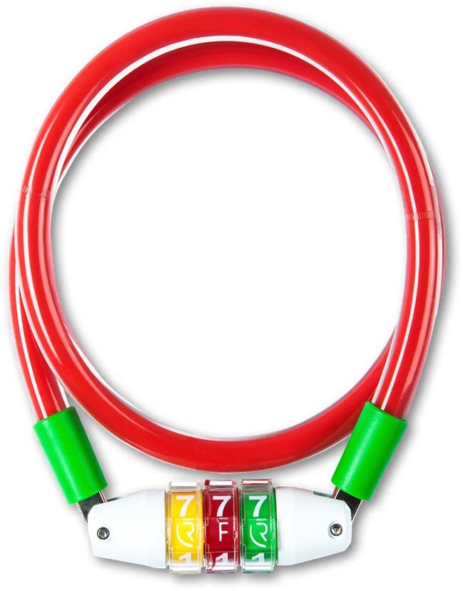 RFR Cerradura de cable de combinación Estilo CMPT rojo n verde