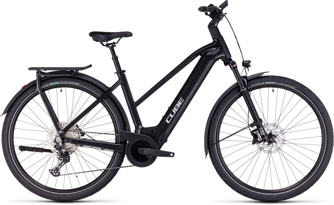 Cube Kathmandu Hybrid EXC 750 grey n silver 2023 - Bicicleta-Eléctrica Trekking Damas