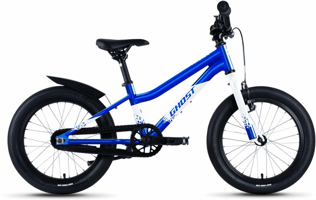 Ghost Powerkid 16 candy blue / pearl white glossy 2023 - Bicicleta Niños 16 Pulgadas