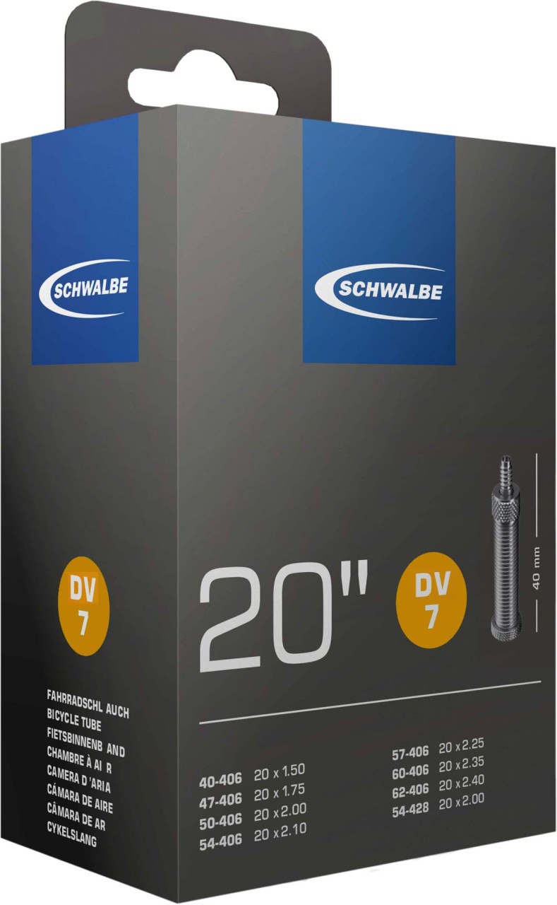 Schwalbe Tubo 20x1,50-2,50 S DV7 40 mm, nº 7 (20")