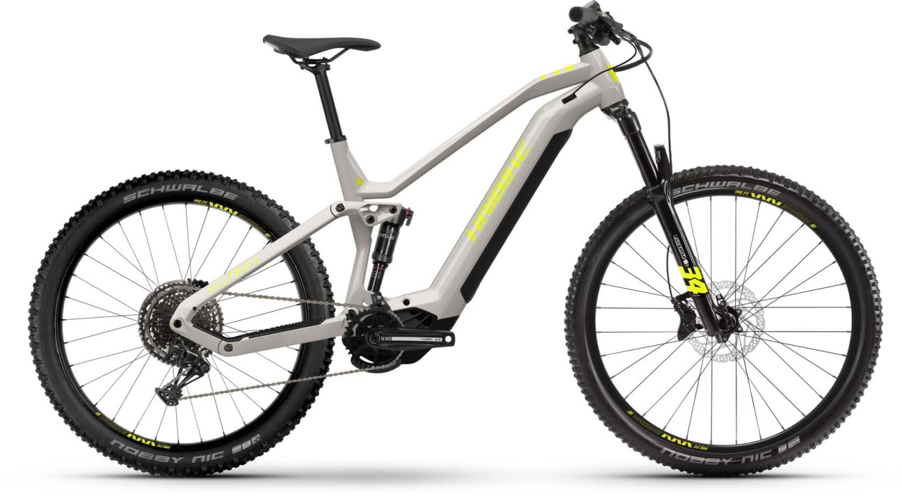 Haibike AllTrail 3 grey/neon yellow gloss 2023 - MTB-Eléctrica Doble Suspensión