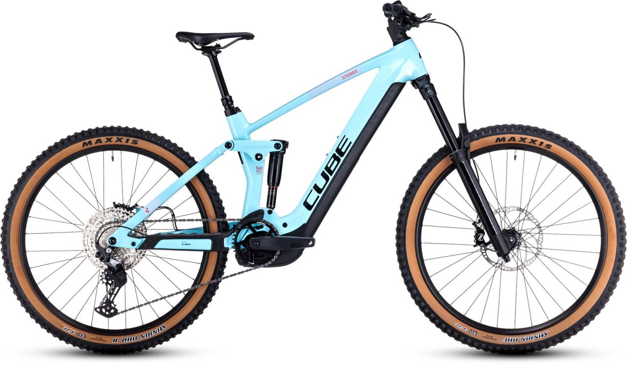 Cube Stereo Hybrid 160 HPC Race 750 27.5 iceblue n black 2023 - MTB-Eléctrica Doble Suspensión