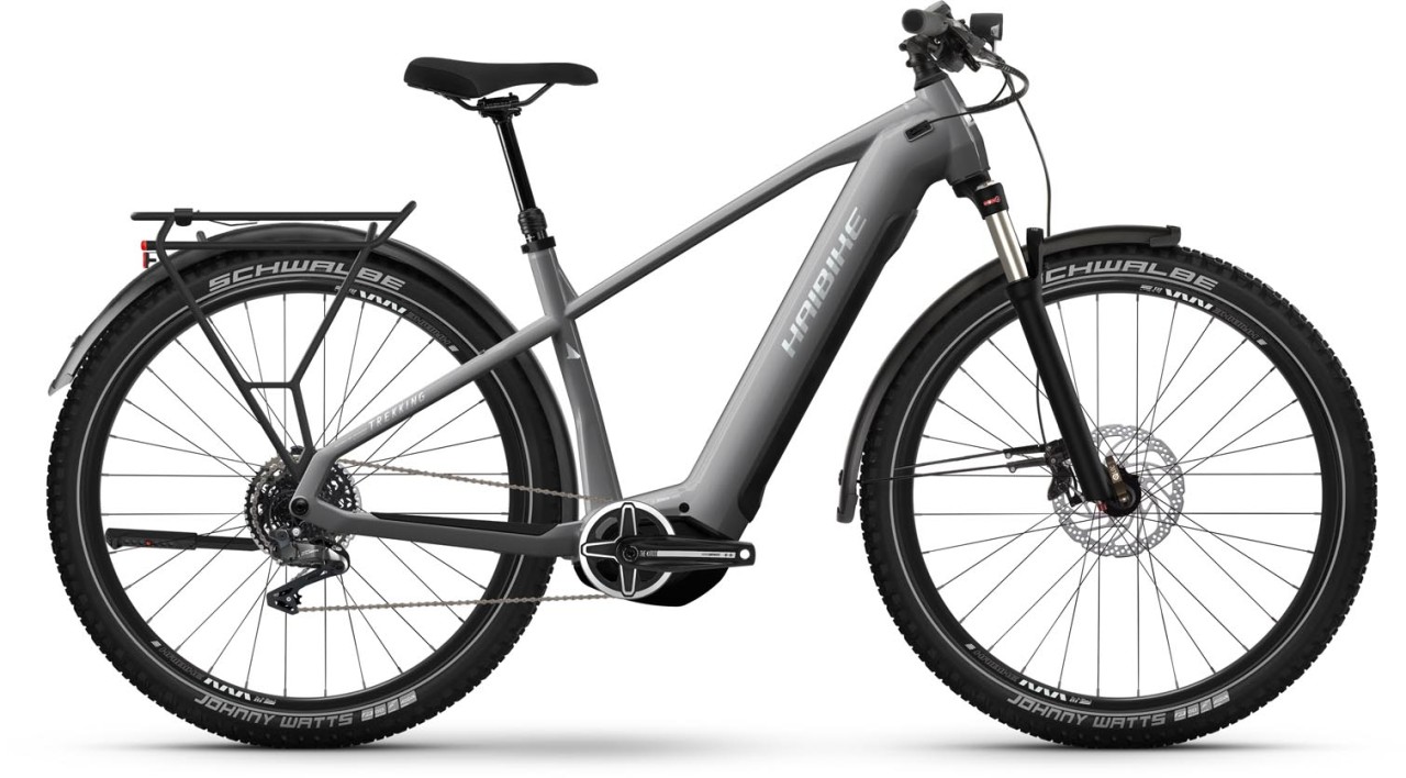 Haibike Trekking 7 urban grey / white gloss 2024 - Bicicleta-Eléctrica Trekking Hombres