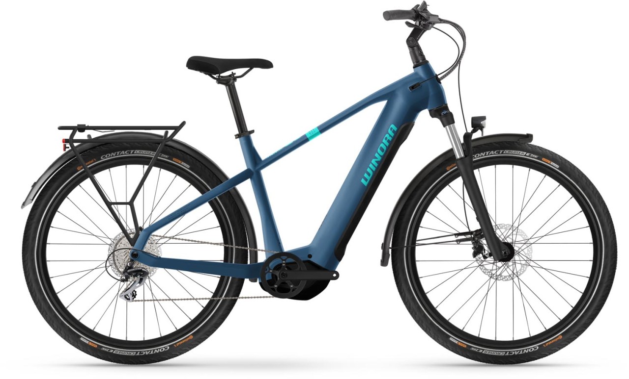 Winora Yucatan X8 Darkblue matt 2024 - Bicicleta-Eléctrica Trekking Hombres