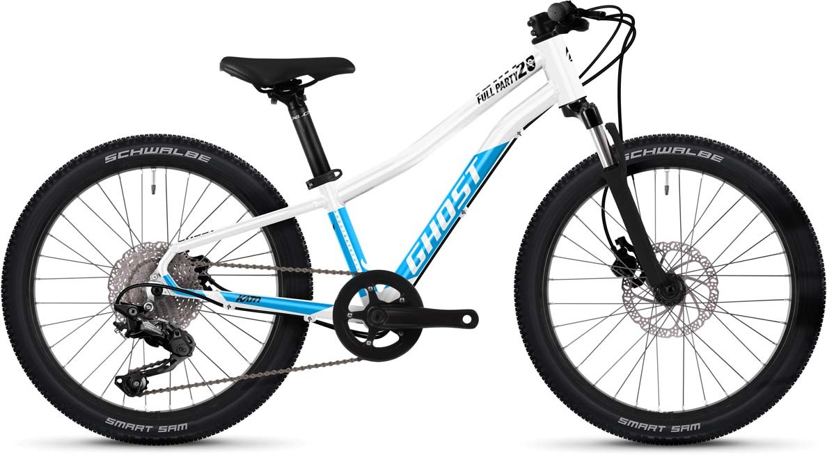 Ghost Kato 20 Full Party pearl white / bright blue glossy 2023 - Bicicleta  Niños 20 Pulgadas