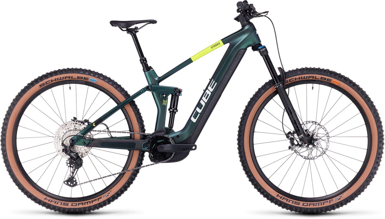 Cube Stereo Hybrid 140 HPC SLX 750 goblin n yellow 2023 - MTB-Eléctrica Doble Suspensión