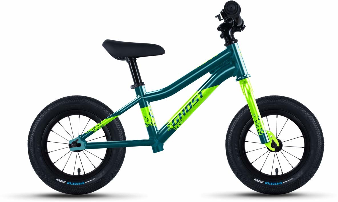 Ghost Powerkiddy 12 Dirty blue / metallic lime glossy 2022 - Bicicleta sin Pedales