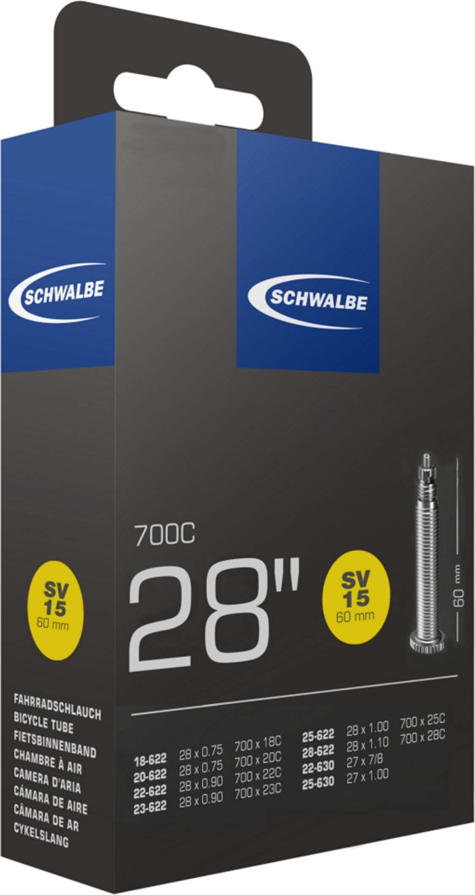 Schwalbe Tubo SV 15 largo, 28x3/4-1 1 1/8" 18/28-622/630 SV60mm