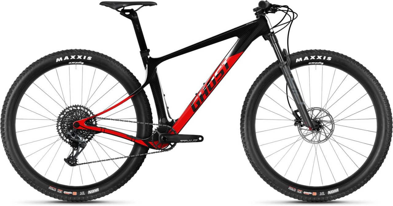 Ghost Lector SF LC Universal raw carbon / riot red glossy / matt 2023 - MTB Rígida