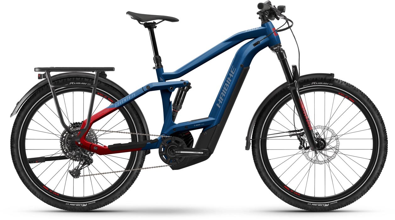 Haibike Adventr FS 9 Gloss Metal / Blue Red 2022 - MTB-Eléctrica Doble Suspensión