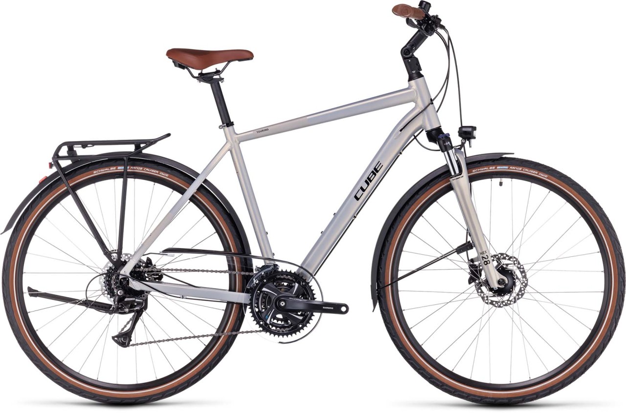Cube Touring Pro pearlysilver n black 2023 - Bicicleta Trekking Hombres