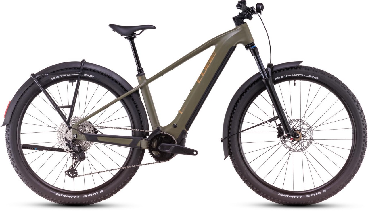 Cube Reaction Hybrid Pro Allroad 600 dustyolive n gold 2025 - MTB-Eléctrica Rígida