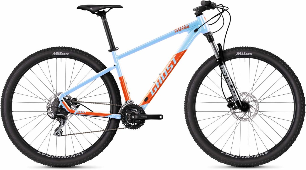 Ghost Kato Essential 29 AL baby blue pearl / dark orange glossy 2023 - MTB Rígida