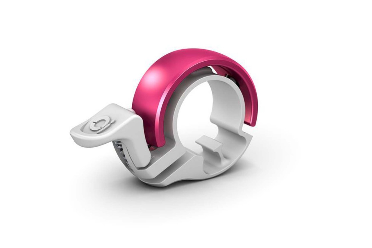 Knog Bell Oi pequeño blanco/rosa | diámetro manillar: 22,2 mm