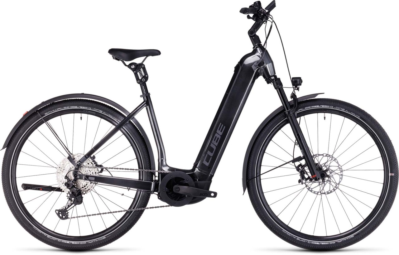 Cube Nuride Hybrid SLT 750 Allroad grey n metal 2023 - Bicicleta-Eléctrica Trekking Acceso Fácil