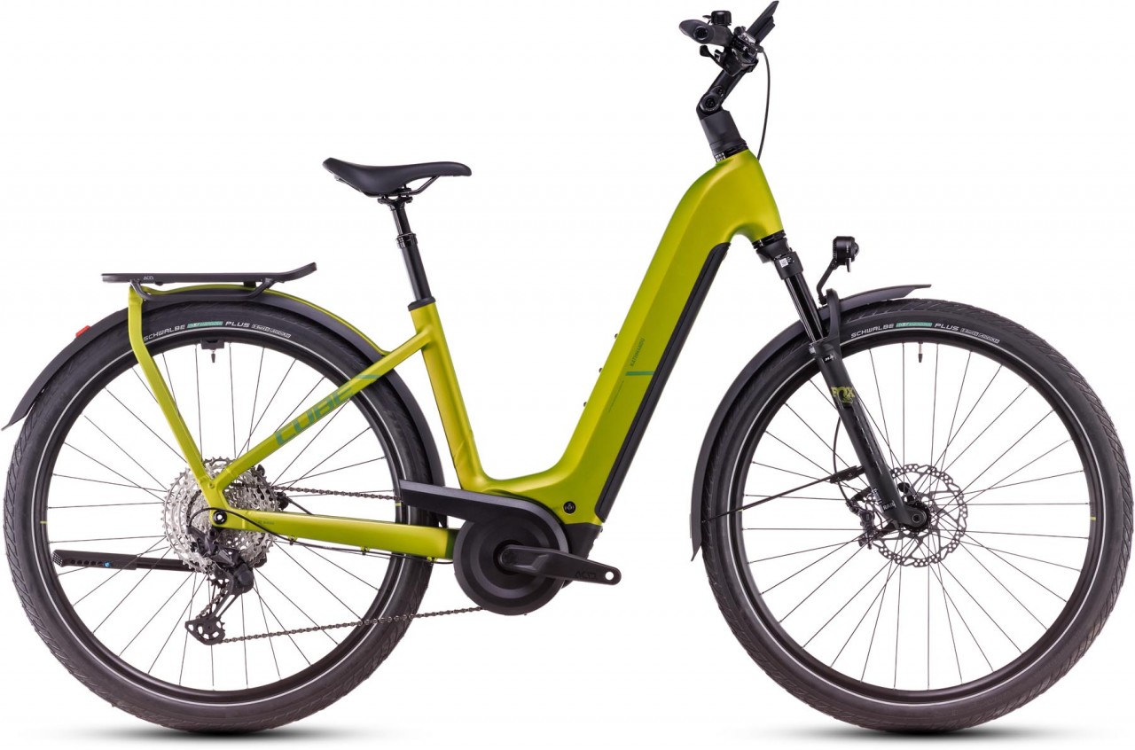 Cube Kathmandu Hybrid EXC 800 lizard n juniper 2025 - Bicicleta-Eléctrica Trekking Acceso Fácil