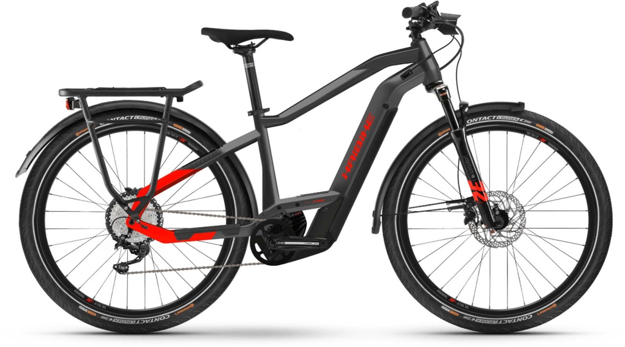 Haibike Trekking 9 i625Wh anthracite/red 2022 - Bicicleta-Eléctrica Trekking Hombres
