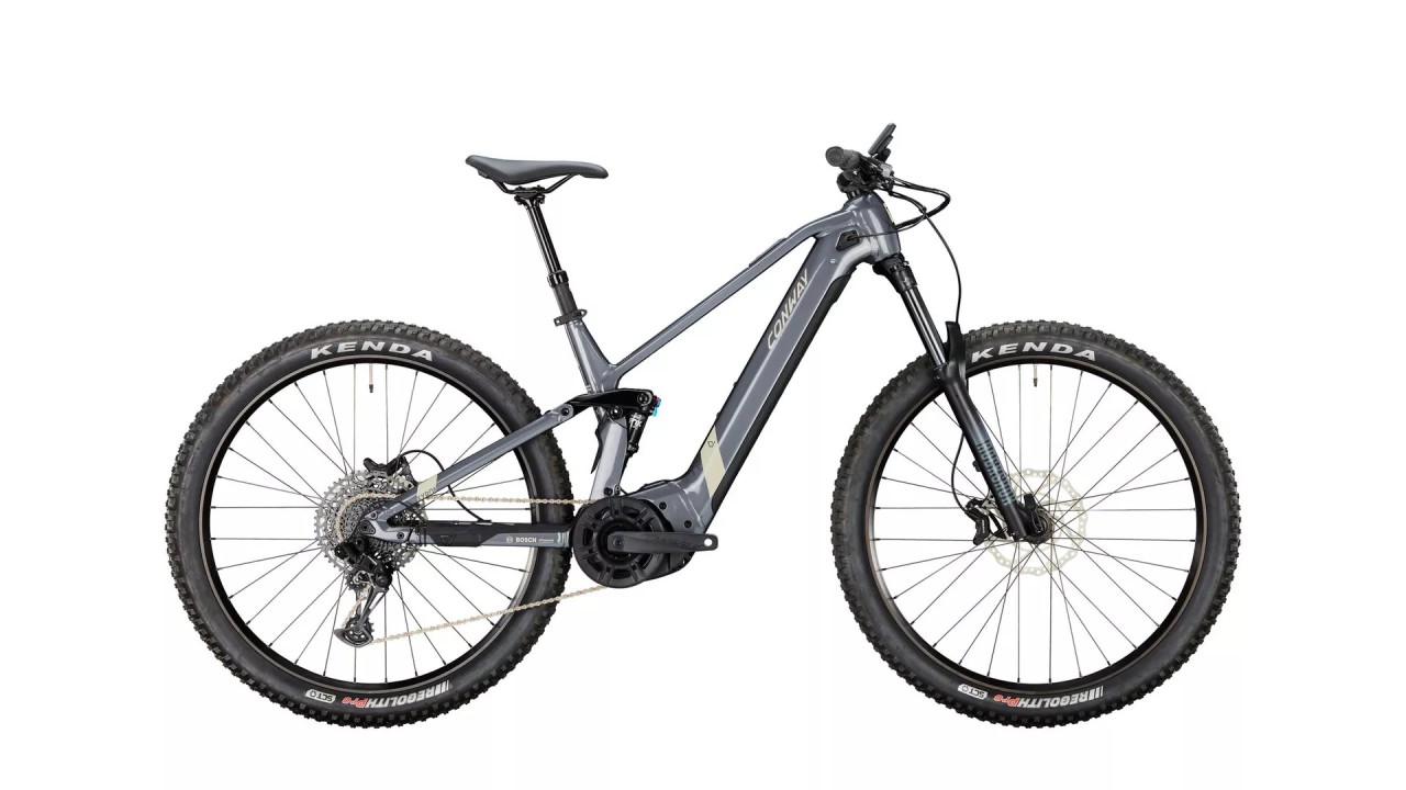 Conway Xyron S 2.9 Full Suspension - gris sombra metalizado / desierto mate 2024 - E-Bike Fully Mountainbike