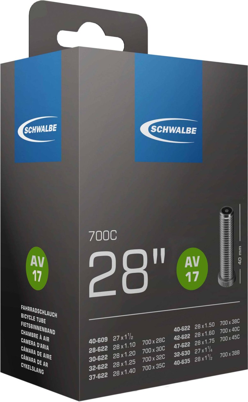 Schwalbe Tubo de bicicleta Válvula AV nº 17 (28"/700C)