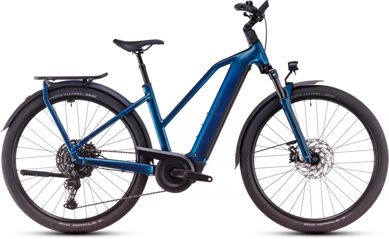 Cube Kathmandu Hybrid EX 800 electricblue n chrome 2025 - Bicicleta-Eléctrica Trekking Damas