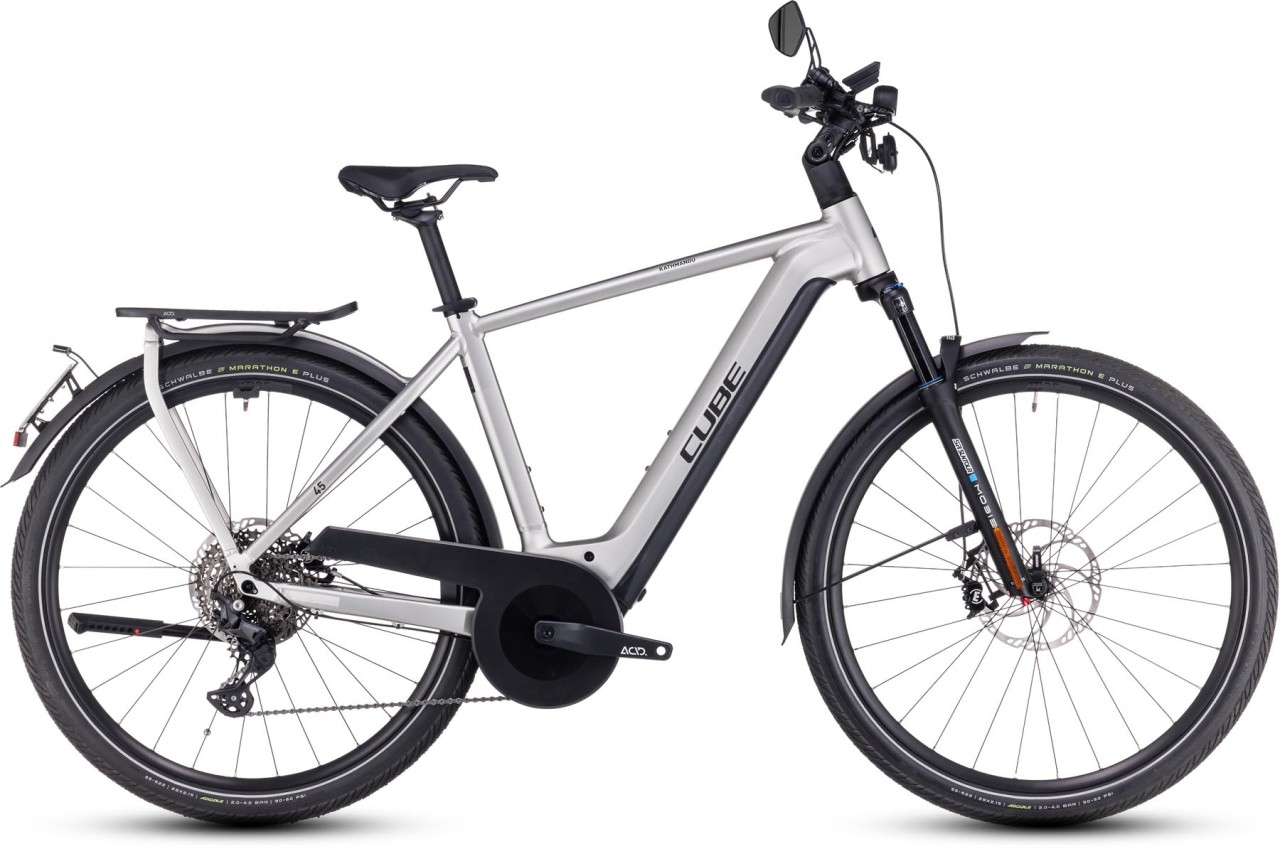 Cube Kathmandu Hybrid 45 750 grey n reflex 2024 - Bicicleta-Eléctrica Trekking Hombres