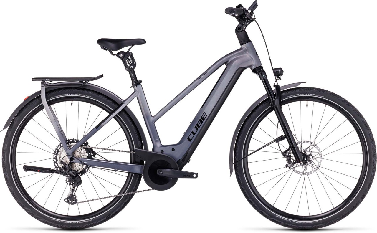 Cube Kathmandu Hybrid SLT 750 prizmsilver n grey 2023 - Bicicleta-Eléctrica Trekking Damas