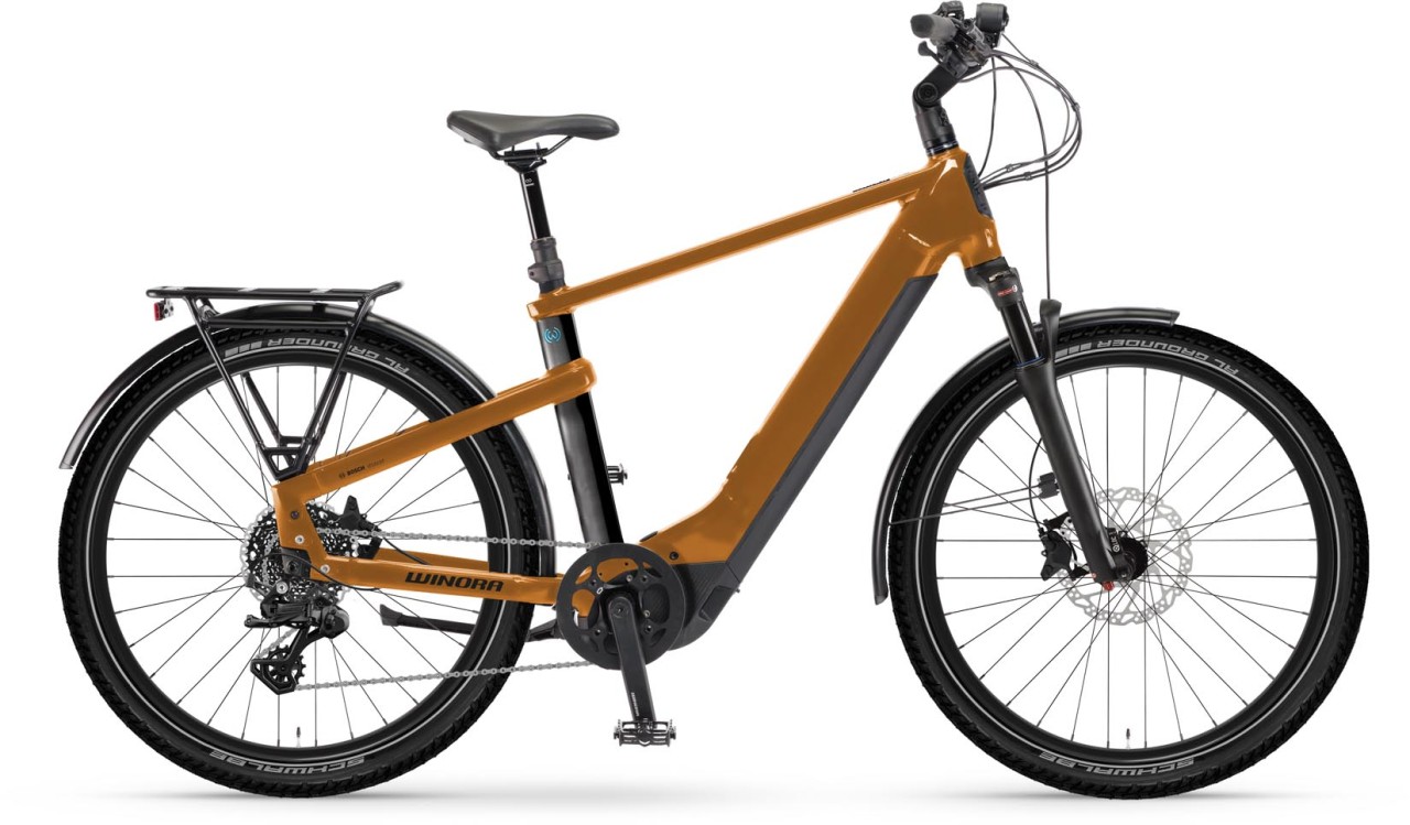 Winora Yakun X10 ginger gloss 2024 - Bicicleta-Eléctrica Trekking Hombres