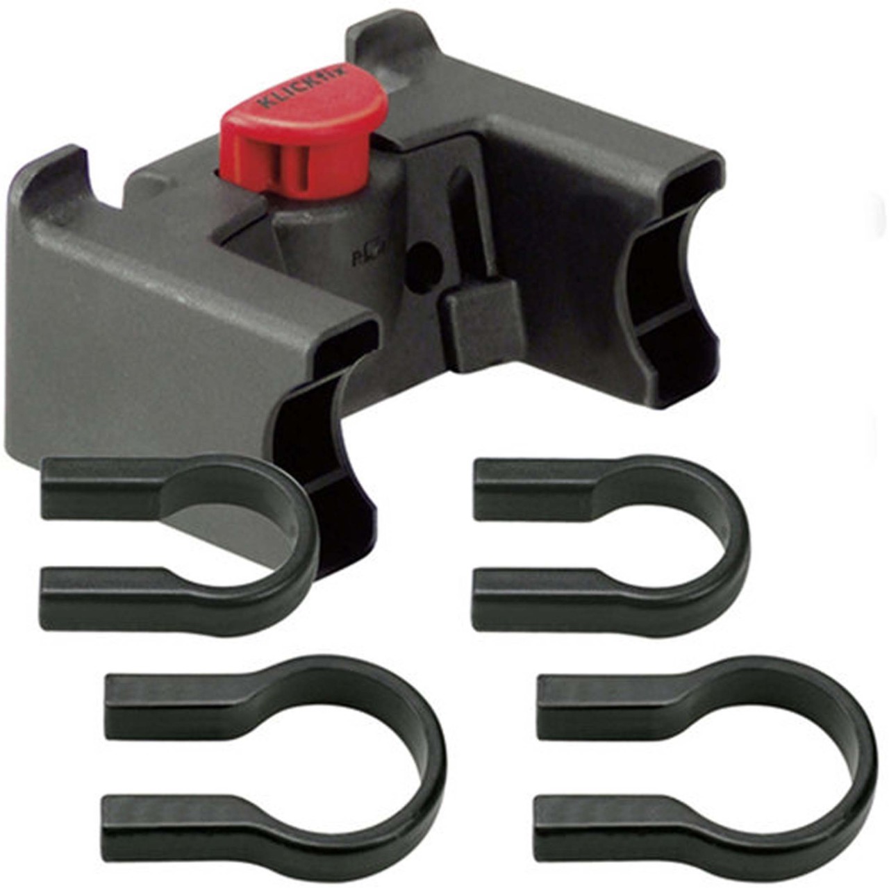 KLICKfix Adaptador de manillar universal negro-rojo