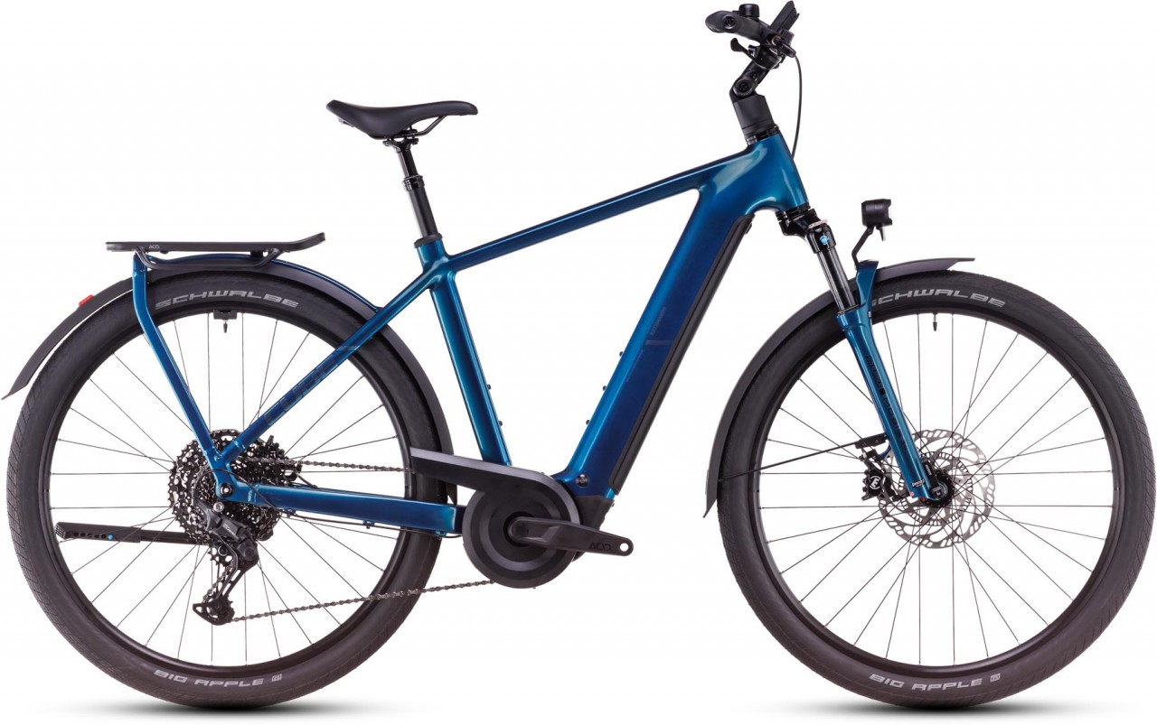 Cube Kathmandu Hybrid EX 800 electricblue n chrome 2025 - Bicicleta-Eléctrica Trekking Hombres
