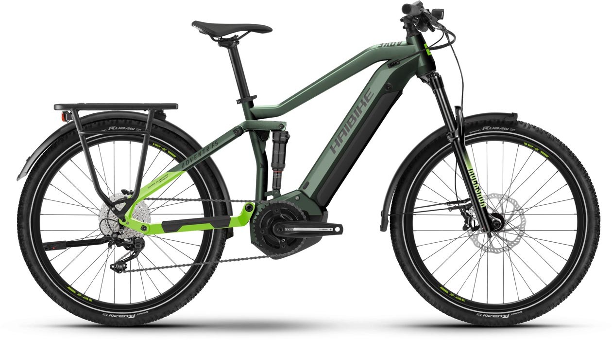 Haibike Adventr FS 8 Gloss Metal / Grn Apple Blk 2022 - MTB-Eléctrica Doble Suspensión
