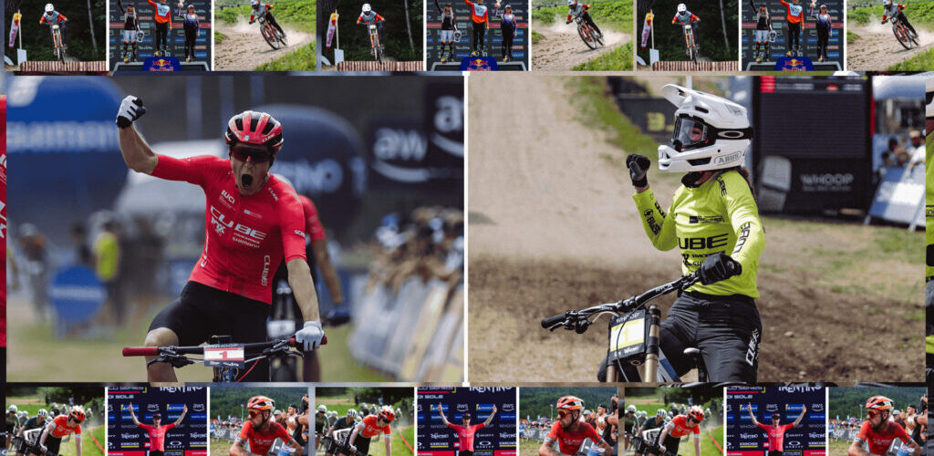 Equipo Cube ganador de la Copa del Mundo de Downhill con Rosa Zierl